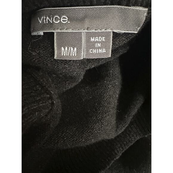 Vince Boat Neck Wool & Cashmere Blend Sweater Rib Trim LS Charcoal Gray Medium - Picture 8 of 9